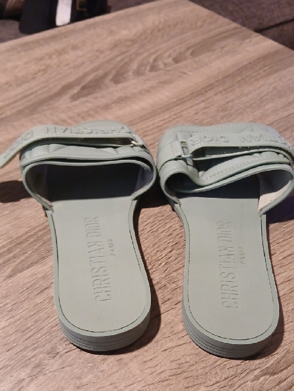 Christian Dior Macrocannage Dio(r)evolution Rubber Slide Sandals – Desert/Sage G - Picture 5 of 8